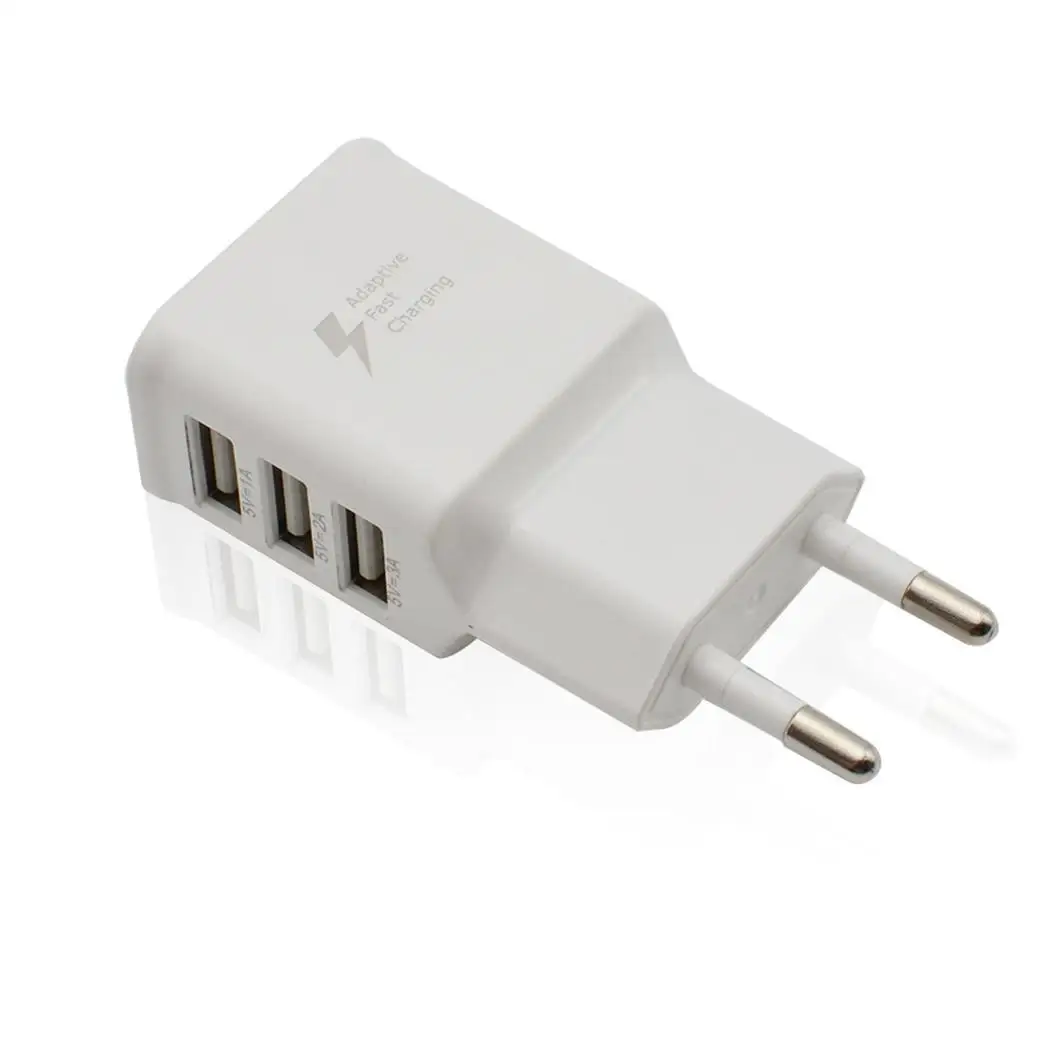 Быстрое настенное зарядное устройство с 3 USB портами для путешествий вилка EU/ US x