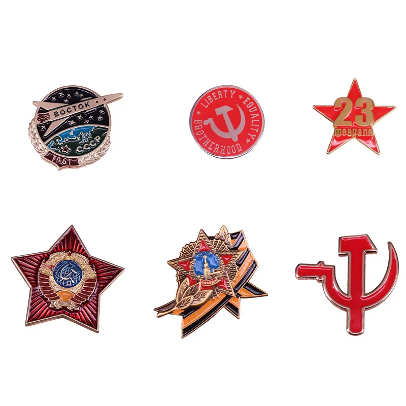 Советская Красная армейская эмалированная булавка CCCP космический значок орден