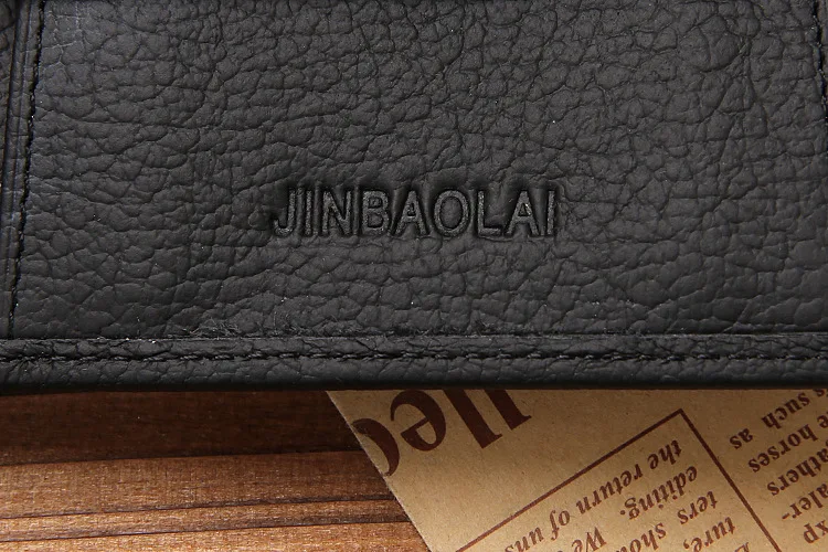 JINBAOLAI мужские кошельки из натуральной кожи короткий дизайн ID держатель для карт Водонепроницаемый черный мужской кошелек на каждый день высокое качество мужской кошелек