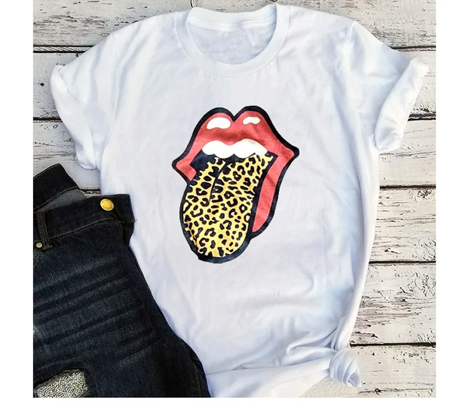 

Leopard Mama Shirt New Women's Round Neck T-shirt Regular Summer Plus Size Woman Tshirts Graphic Tee 2021 Summer M
