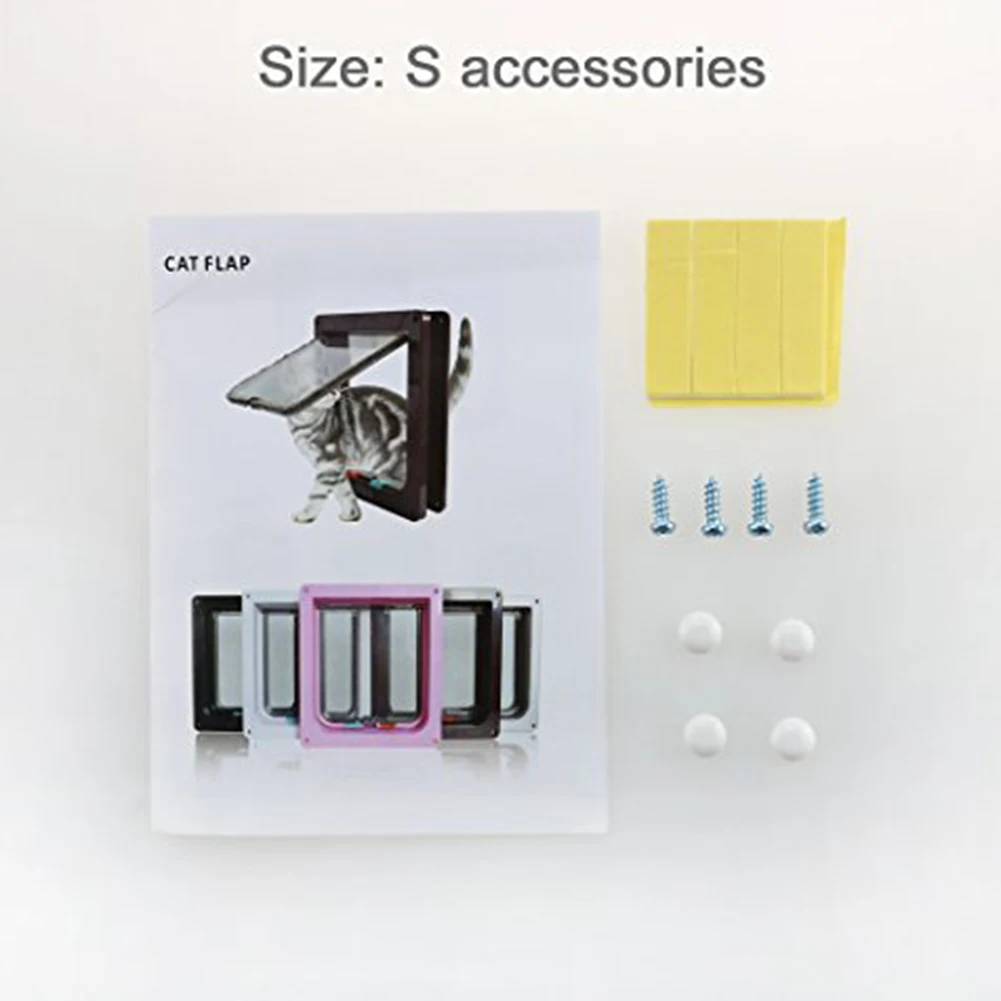 

Cat Flap Door New Safe Lockable Magnetic Pet Screen Door With 4 Way Lock For Puppies And Small Dogs Pretty Garden Easy Install