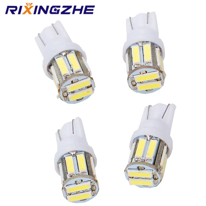 RXZ 10 шт. W5W светодиодный T10 7020 SMD для парковочные фары автомобиля Габаритные лампы