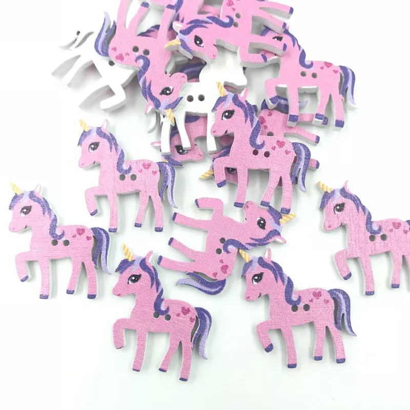 100 шт. детская деревянная одежда в форме единорога 25 мм | Дом и сад