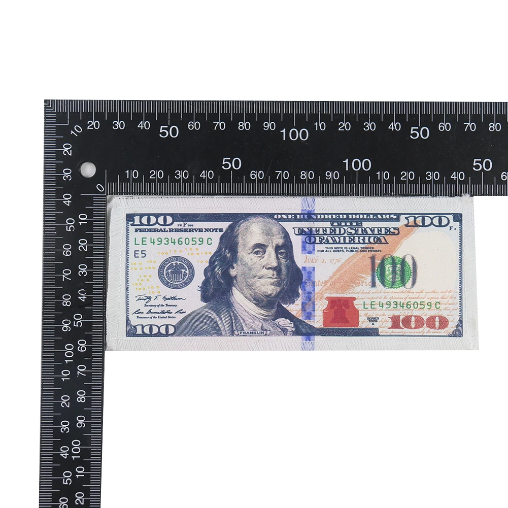 Креативные тканевые аппликации для печати банкнот 2 шт. нашивка за 100 долларов