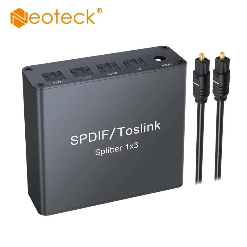 Neoteck разделитель Toslink 3 порта SPDIF оптический цифровой аудио сплиттер для LPCM 2 0 DTS