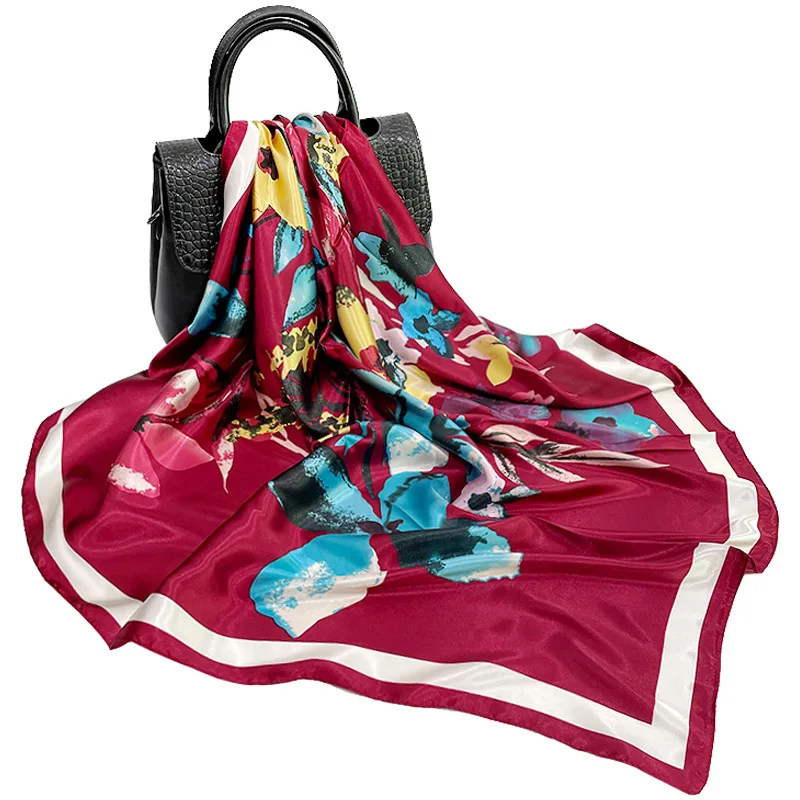 

Mulberry Scarf Women Silk Scarf Luxury Shawl Scarves Beach Cover-ups Bandana Hijabs Bufand de seda Foulard en soie solar playa