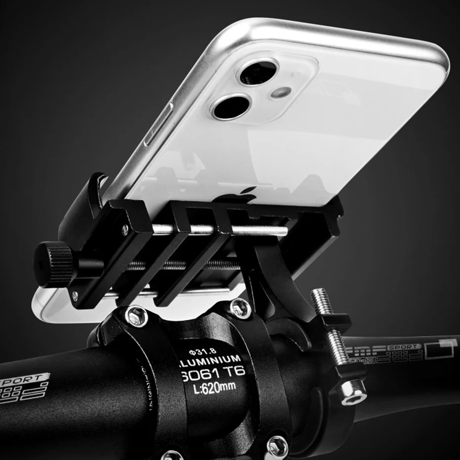 bicycle aluminum alloy mobile phone holder bike motorcycle handlebar clip stand mount mtb mountain bike bracket for cell phone free global shipping