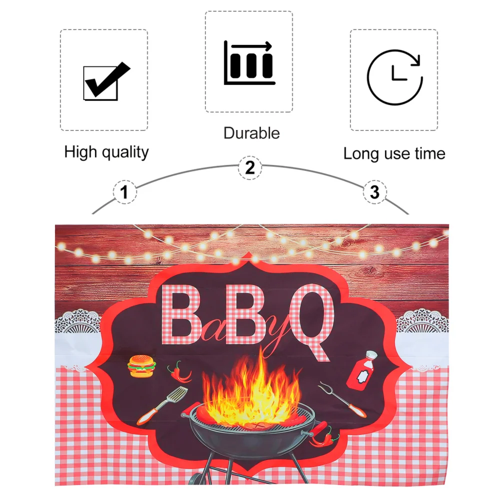 

Outdoor Barbecue Background Cloth Theme Party Decoration Cloth for Barbecue