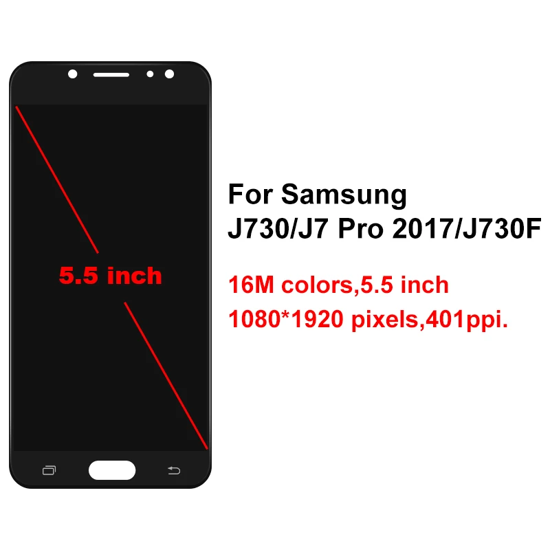 Дисплей с тачскрином MSMADE для Samsung Galaxy J7 Pro 2017 AMOLED |