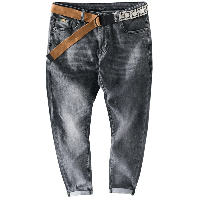 

Брюки мужские Стрейчевые до щиколотки, хлопковые джинсы в стиле ретро, повседневные модные удобные штаны для мужчин, модная мужская одежда