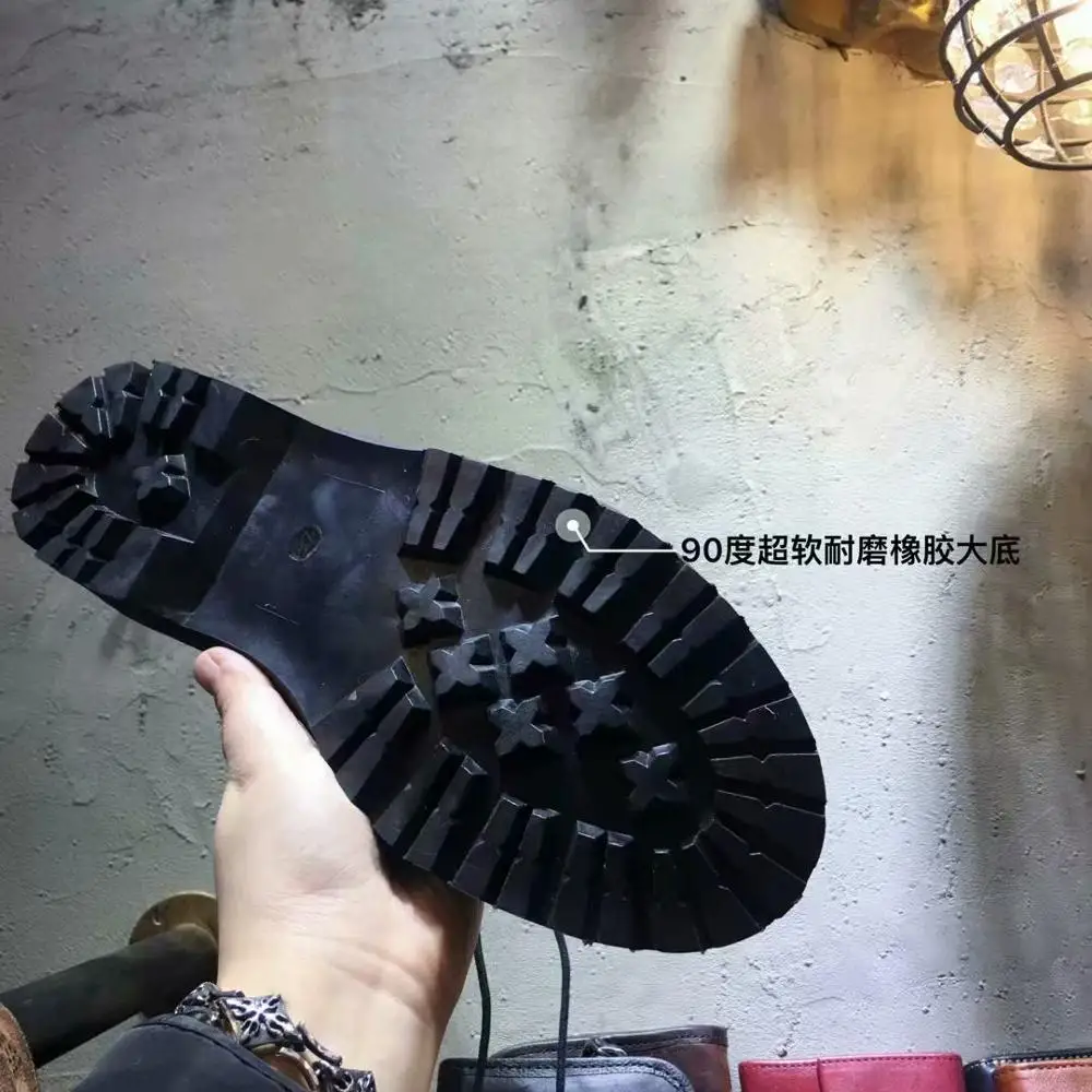 C9 высококачественные итальянские прочные сапоги ручной работы из натуральной