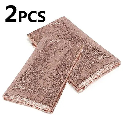 2pack Rose Gold Sequin Table Runner for birthday wedding Xmas New Year Festival party decoration - Цвет: 2Pack