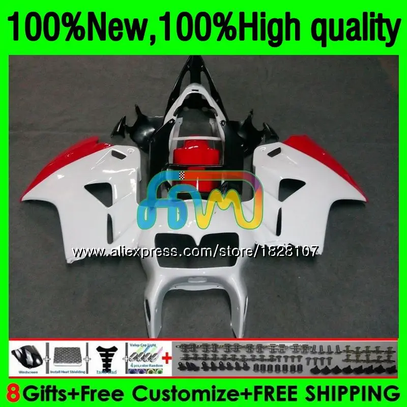 

Kit For HONDA Interceptor White red VFR800R VFR800 98 99 00 01 151BS.38 VFR 800RR 800 RR VFR800RR 1998 1999 2000 2001 Fairing