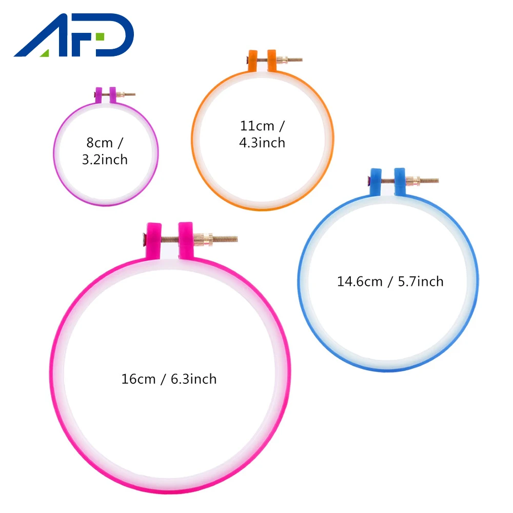 4 шт пластиковые круги для вышивки рамка кольцо обруч круглая петля Китайская