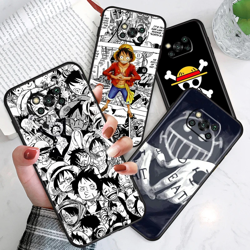 

Anime One-Piece For Xiaomi Civi Mi A2 A1 6X 5X Play Mix 3 Poco M4 X3 NFC F3 GT M3 M2 X2 F2 Pro C3 F1 Black Phone Case