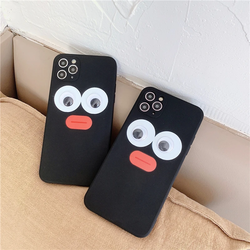 

Sausage Mouth Mobile Eyes Phone Cases on For iPhone 12 Mini 11 Pro XS MAX X XR 7 8 Plus SE 2020 Soft Tpu Back Cover Fundas Coque