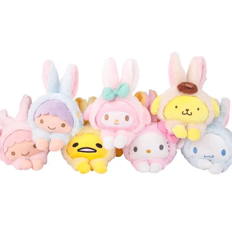 Японские плюшевые милые куклы 10 см My Melody Cinnamoroll Gudetama Kitty украшения для дома
