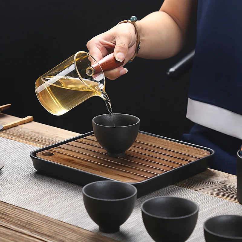 Новинка 2018 стильный портативный дорожный чайный сервиз Кунг фу с красным чаем и