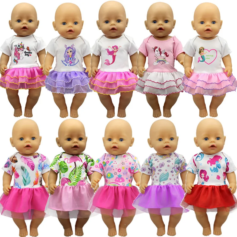 

10 видов на выбор 1, спортивное платье, Одежда для кукол, подходит для кукол 17 дюймов 43 см, одежда для новорожденных, Одежда для кукол, подарок н...