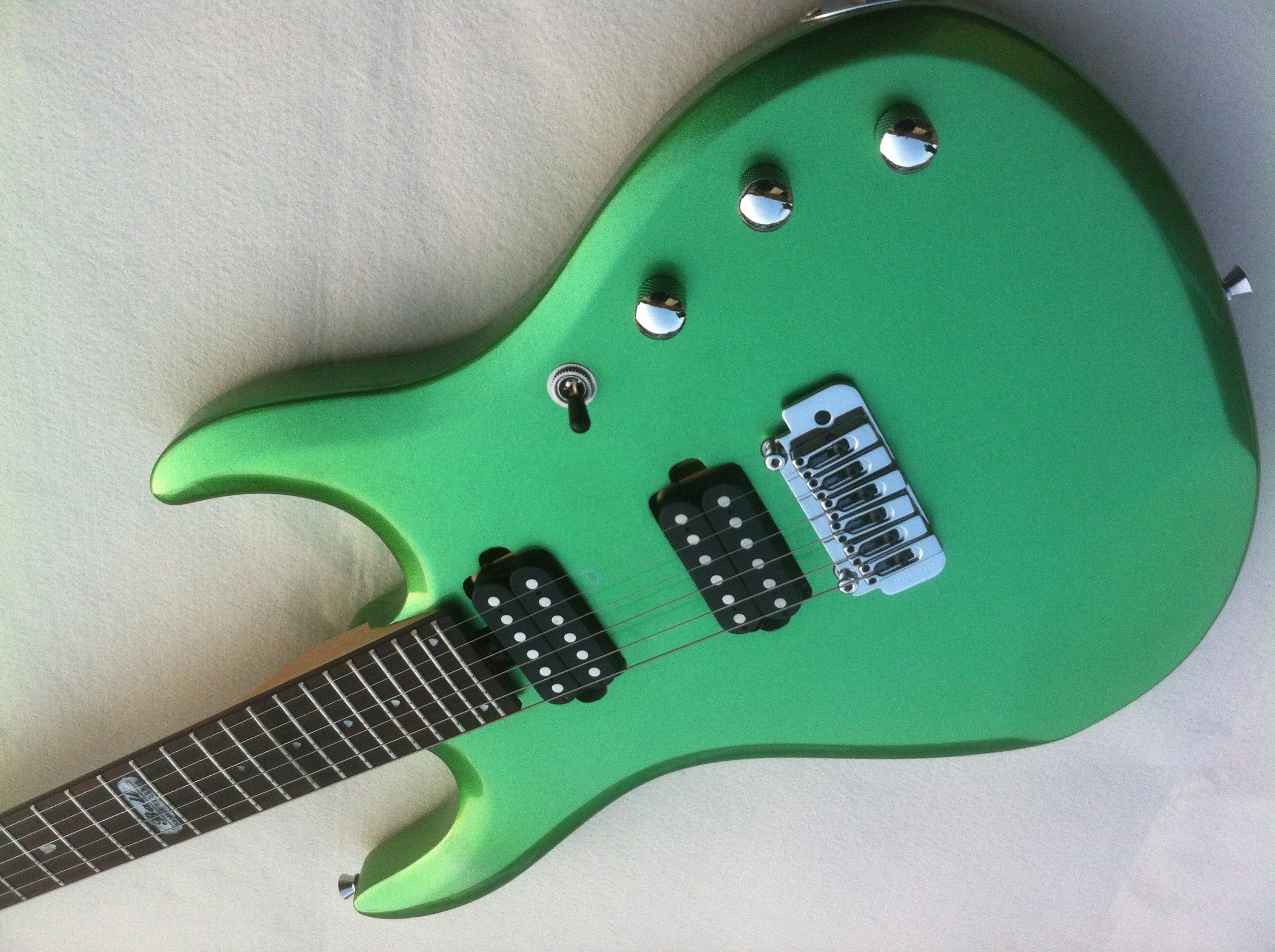 Металлический Зеленый Цвет HH звукосниматели гитара тремоло мост болт на