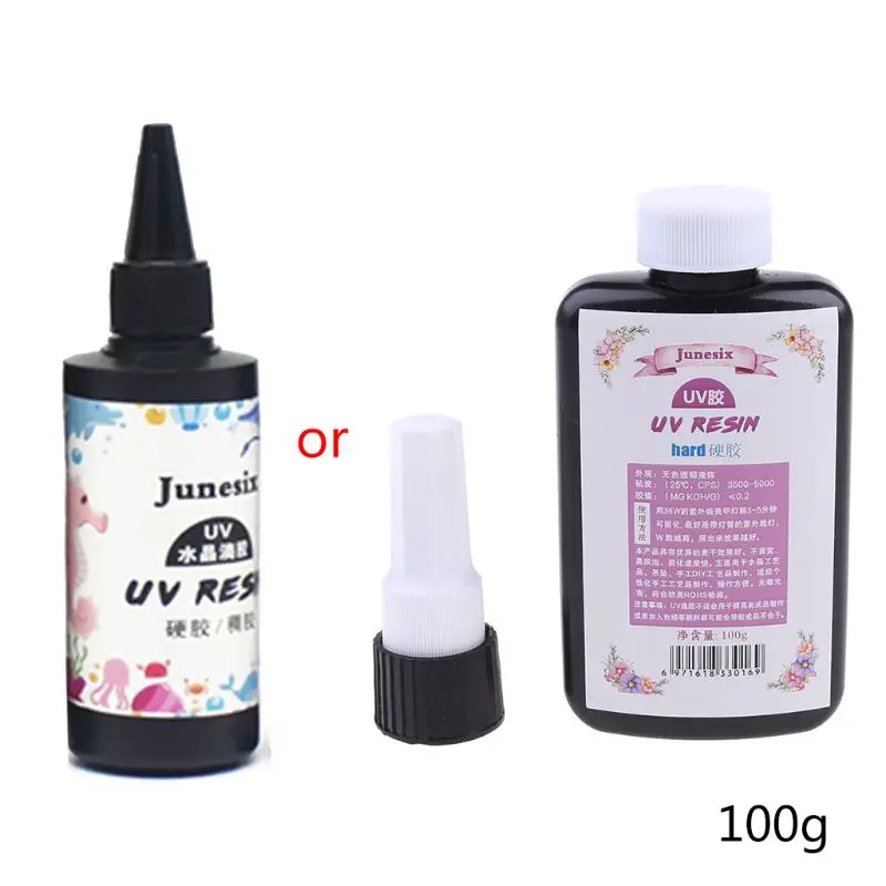 

10/20/25/50/60/100g Ultraviolet Curing Epoxy UV Resin Hard Glue Transparent LED Cure for DIY Jewelry Making Casting Coating HX6F