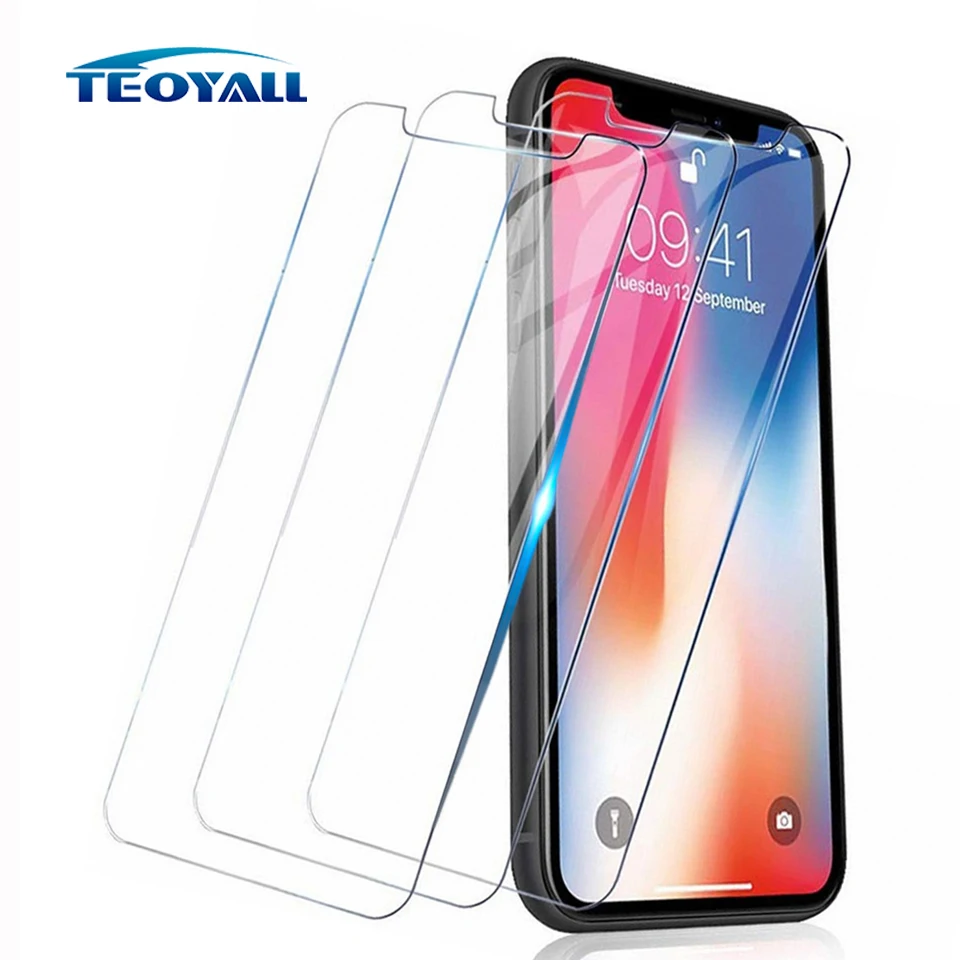 

3Pcs 0.26mm Tempered Glass for iPhone 11 Pro X XR 8 7 6 6s Glass Screen Protector for iPhone 11 7 8 Plus XS Max Protective Glass