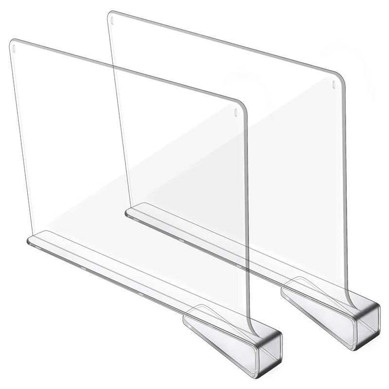 

HOT SALE Transparent Partition For Bedroom, Kitchen And Office Shelf Organization (2 PACK)