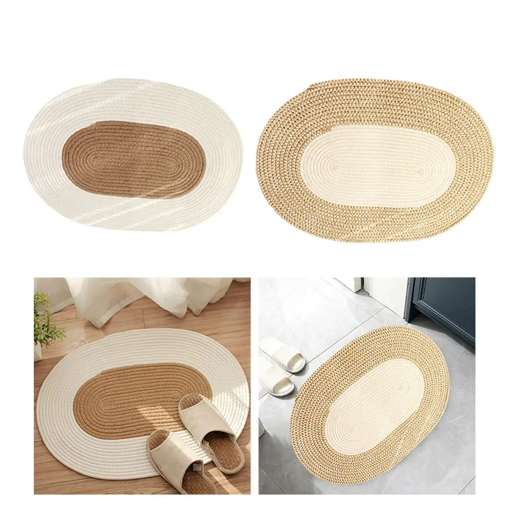 Двусторонний коврик из хлопка и льна 65x45 см | Паласы