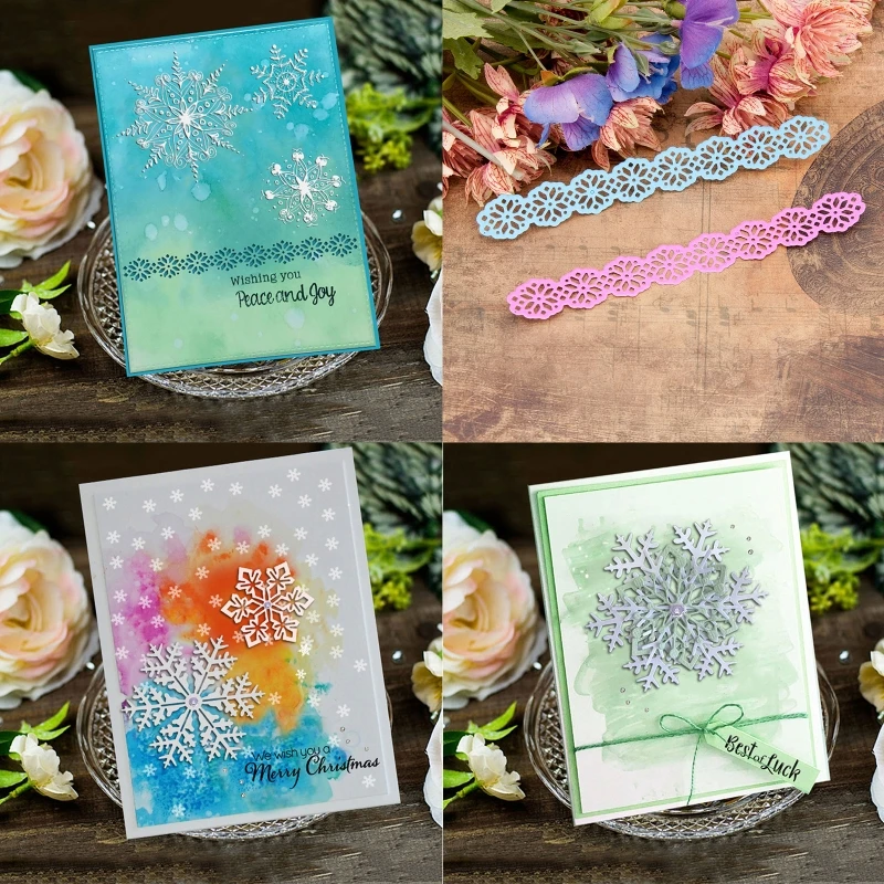 Рождественские снежинки металлические Вырубные штампы Искусственная елка