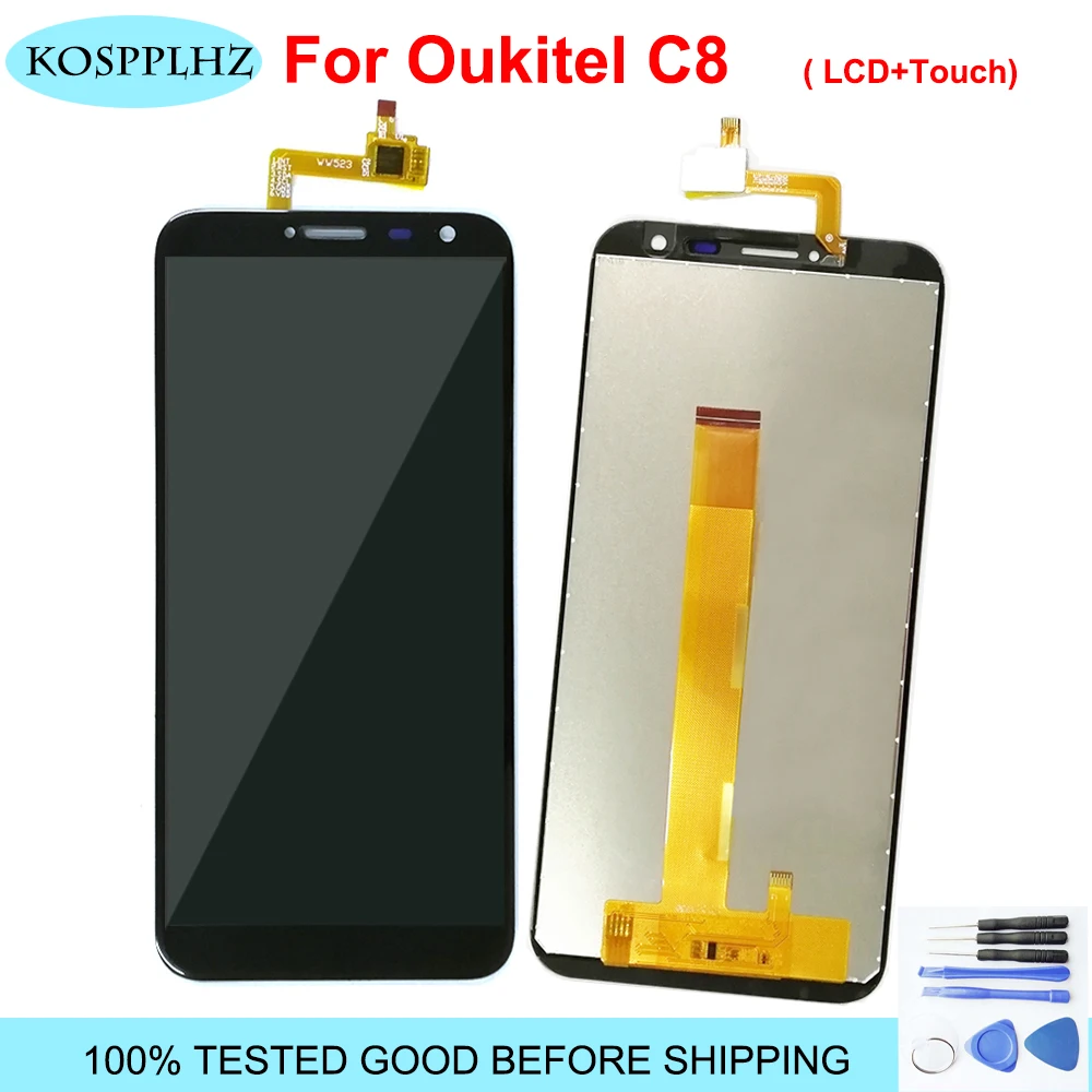5 дюймовый ЖК дисплей для Oukitel C8 + кодирующий преобразователь сенсорного экрана в