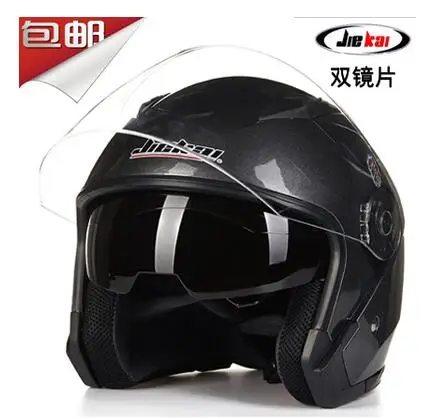 Новый мотоциклетный шлем JIE KAI 512 # с двумя линзами мужской и женский полушлем