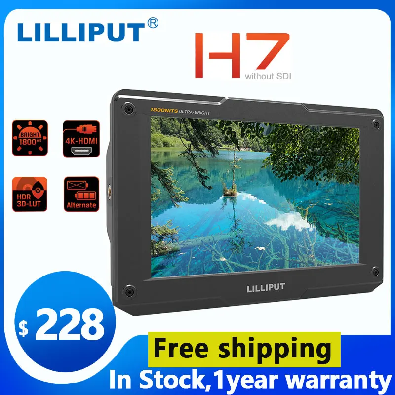 Монитор LILLIPUT H7 H7S 7 Cal 4K ekran aparatu 1800 Ультраплоский монитор Full HD SDI HDMI Tally NY pomocniczy