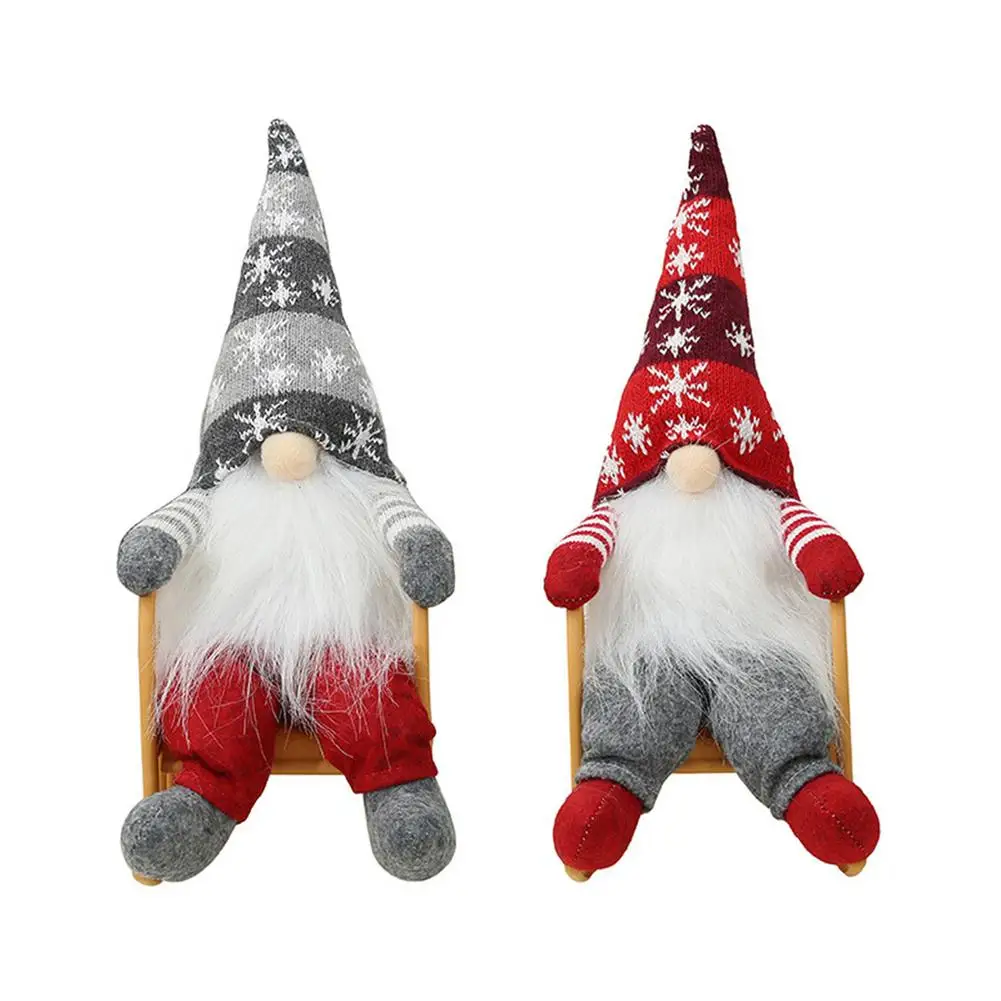 

Christmas Gnome Plush Holiday Sitting In Chair Gnome Ornaments Thanksgiving Christmas Gifts For Home Festival Decor Party Sup