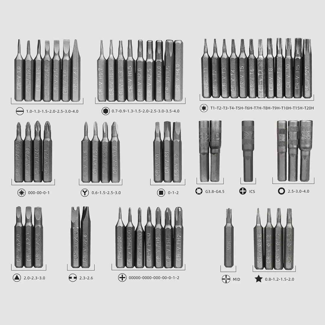 

Repair Phone PC Tools 62 In 1 Magnetic Screwdriver Bit Set Precision Phillips Torx Hex Screwdriver Bits Screwdriver Set