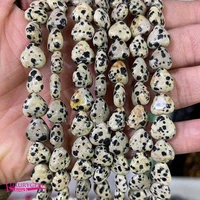 natural multicolor dalmatian stone loose beads high quality 10mm smooth heart shape diy gem jewelry accessories 38pcs a3599