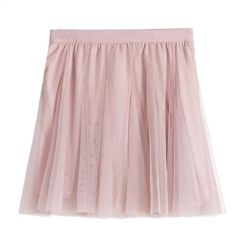 

Short Tulle Skirt Women Fashion Spring Summer Elastic High Waist Tutu Skirt Plus Size Sweet Mesh Black Mini Skirt Faldas C6988