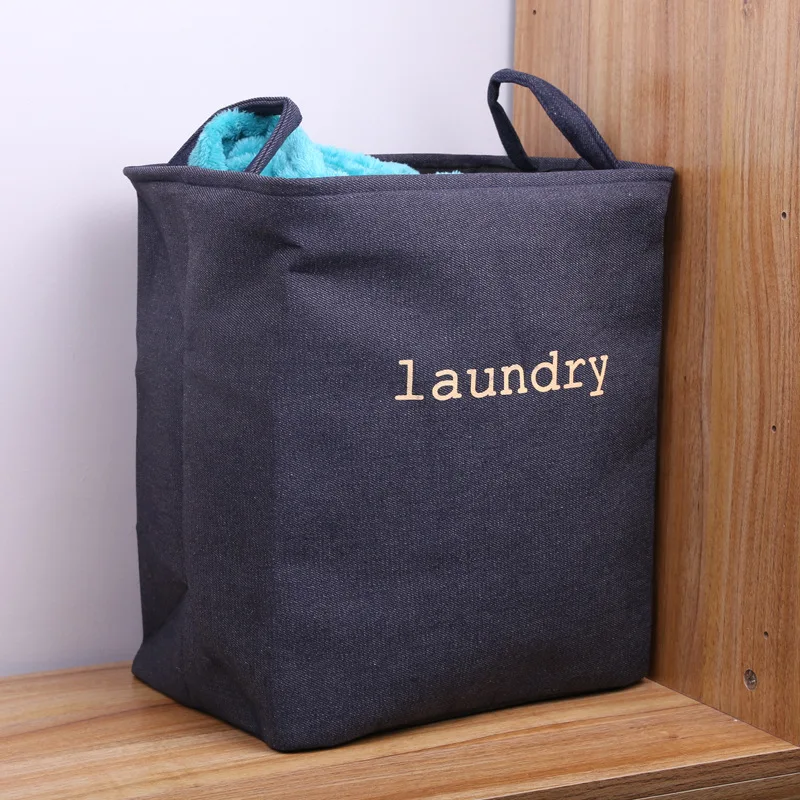 Корзина для организации домашнего хранения из хлопка и льна складная корзина