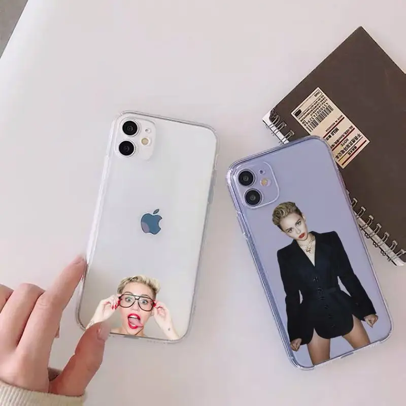 

Miley Cyrus Phone Case For iphone 12 11 mini x xs xr pro max 8 7 6s 6 5 5s 5c se plus Transparent soft