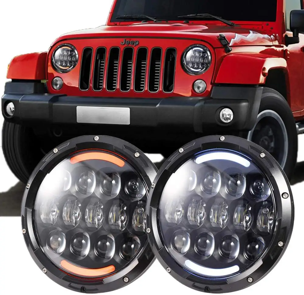 1 шт. DOT Hi/короче спереди и длиннее сзади) луч 105 Вт 7 дюймов хром светодиодный фар с