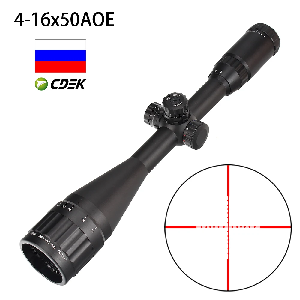 Охотничий прицел 4-16X50 AO тактический оптический полноразмерный Mil Dot красный