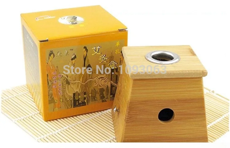 Толстая бамбуковая монокулярная коробка для прогревания Moxa Wooden | Дом и сад