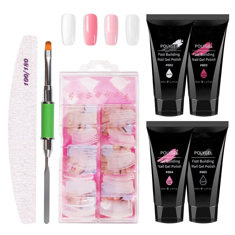 7 шт/комплект набор полигель УФ гель лак для ногтей Набор дизайна быстрое