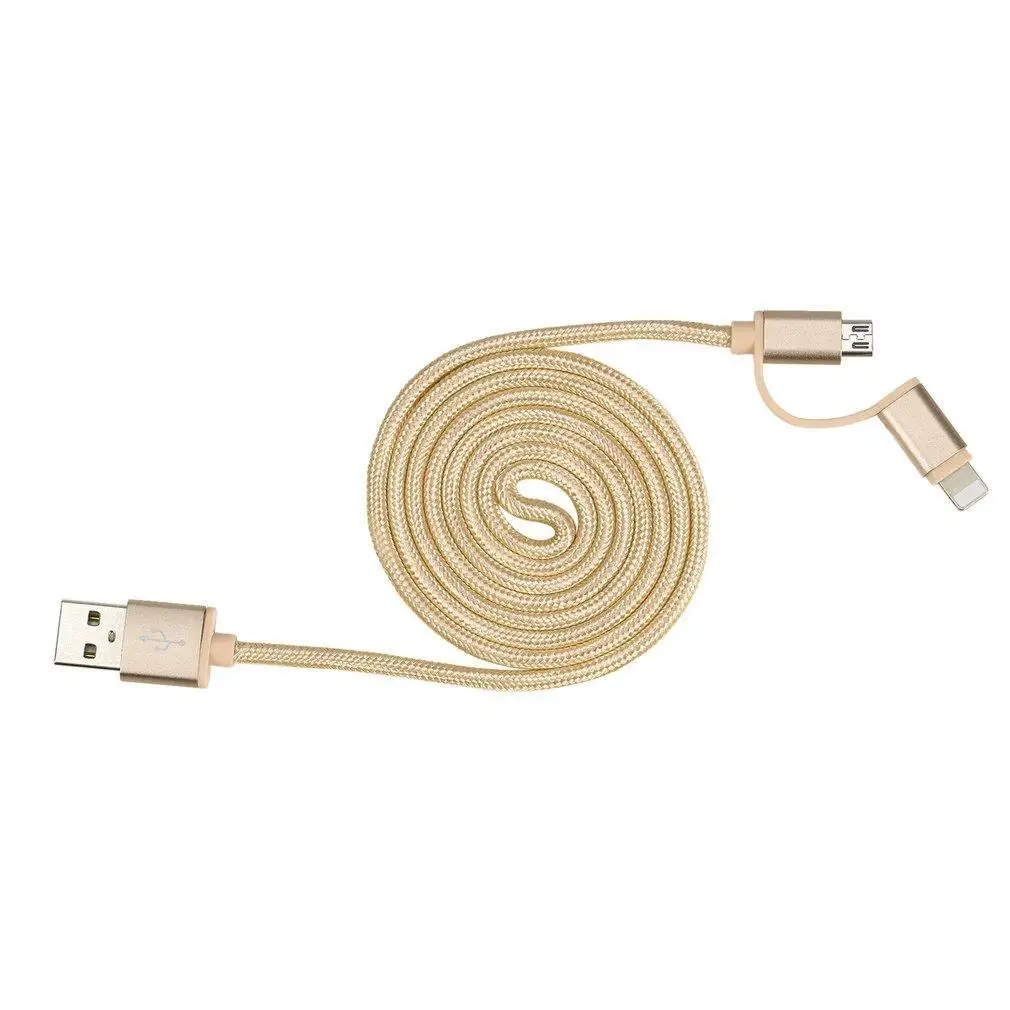 2 в 1 супер длинный микро USB кабель для зарядки мобильного телефона Шнур Iphone FL |