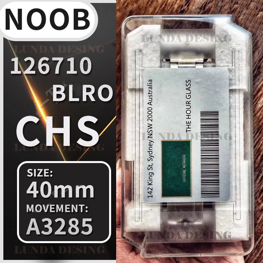 

Real Noob Men's Automatic Mechanical 40MM GMT II 126710 BLRO Coke Real Ceramic 904L 1:1 Best Edition on Bracelet cal.3285 CHS