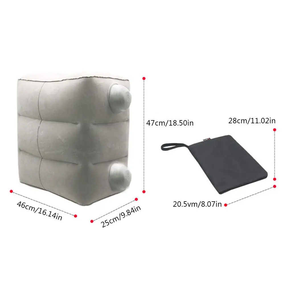 

PVC Kids Flight Sleeping Footrest Inflatable Travel Foot Rest Pillow Adjustable Height Travel Pillow For Leg During Long Haul Fl