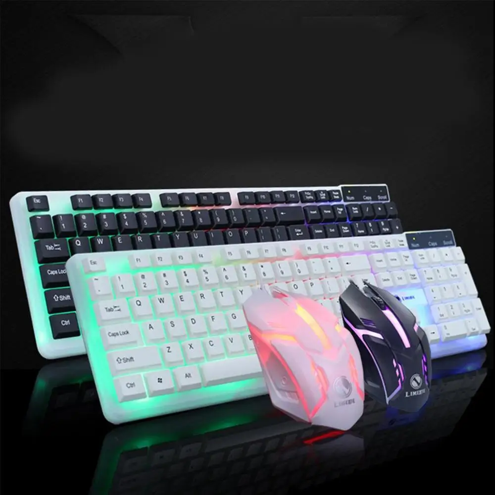 Механические клавиатуры и мышь комплект с светодиодный RGB подсветкой игровая