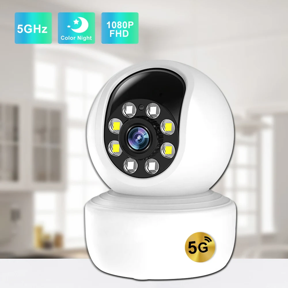 

2.4G/5G Wifi IP Camera 1080P Full HD Home Security Camera Color IR Night Vision Tow Way Audio Auto Tracking PTZ Surveillance Cam