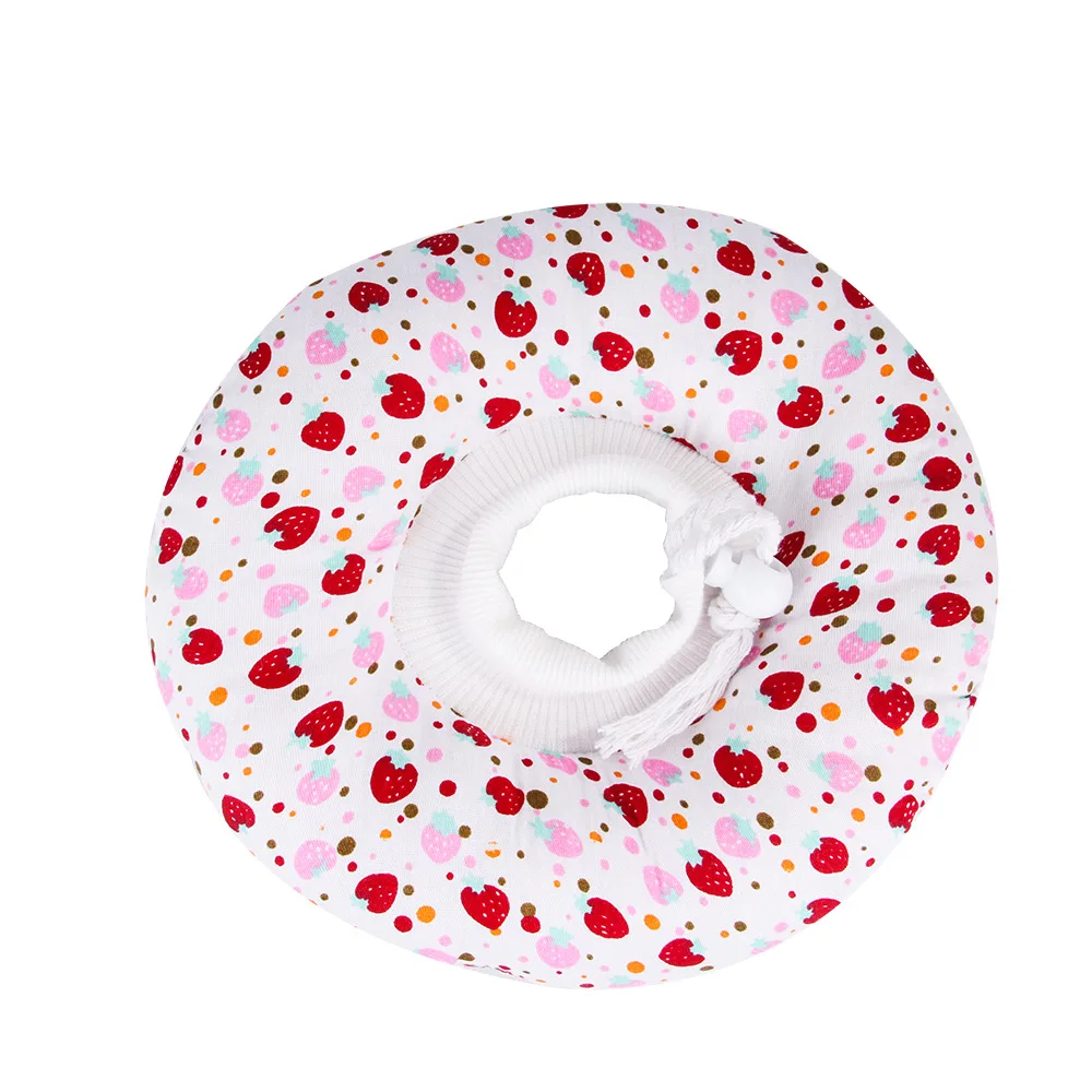 Strawberry Покрытие для головы от укуса для домашних животных, красивое кольцо для ухода за кошками, елизабетанский ошейник для шеи, товары для домашних животных, восстанавливающее ожерелье, против укуса - Цвет: Strawberry