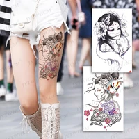 temporary waterproof tattoos stickers japanese weeping geisha angel butterfly fake tatto arm sleeves womens flash art tatoo
