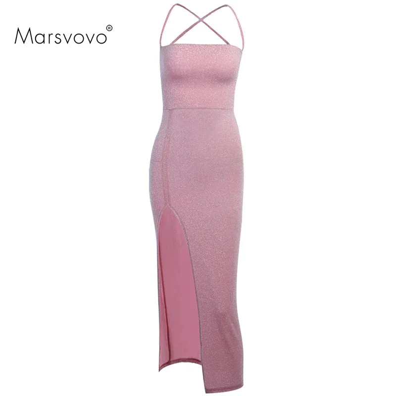 

Summer Women's Dress 2021 Backless Sexy Party Club Vestidos Glitter Straped Criss-Cross Bandage Streetwear Fashion Bodycon